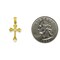 14K Yellow Gold Passion Cross Pendant Charm Jewelry 25mm x 13mm